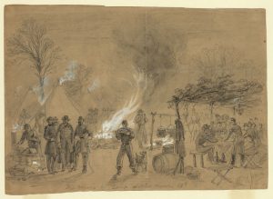 Thanksgiving at camp during Civil War