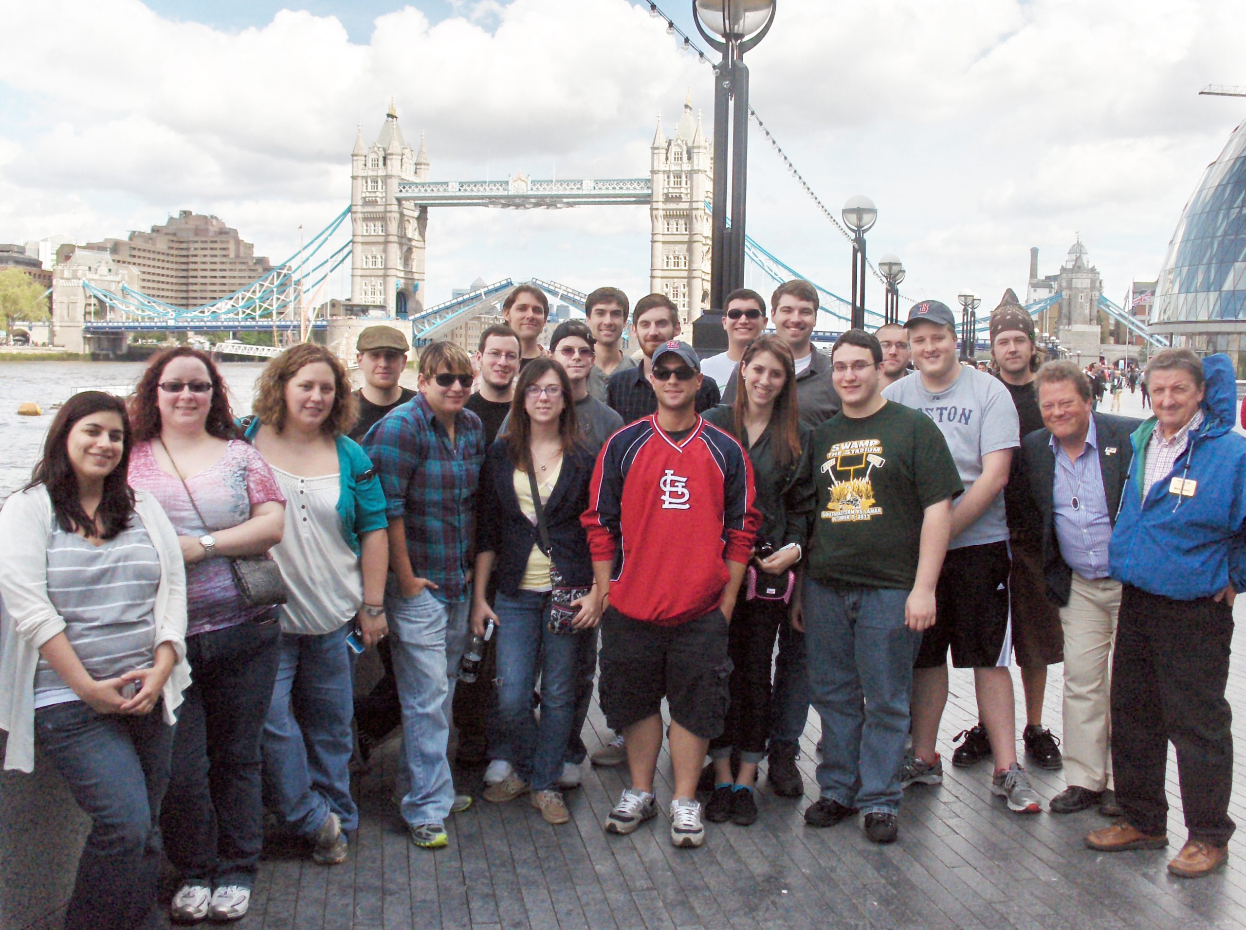 SELU Study Abroad Group by London Bridge