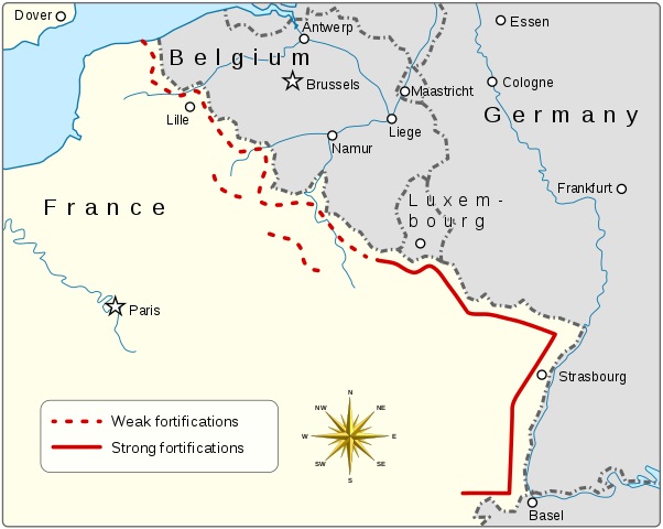 Map of the Maginot Line