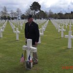 Herb Suerth at Normandy cemetery