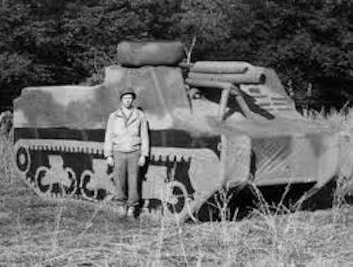 603rd soldier by inflatable tank destroyer