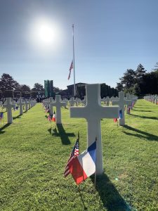 D-day cemetery flags