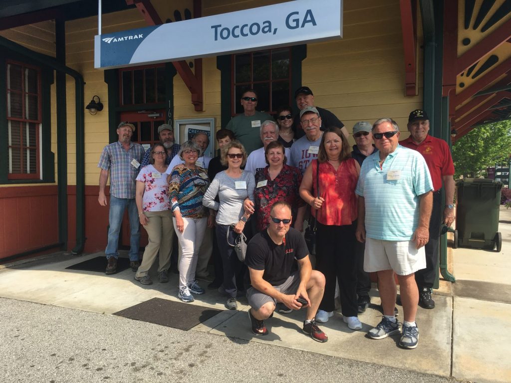 Band of Brothers tour group at Toccoa