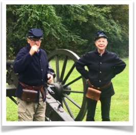 Guest Judy Rigler by Civil War cannon