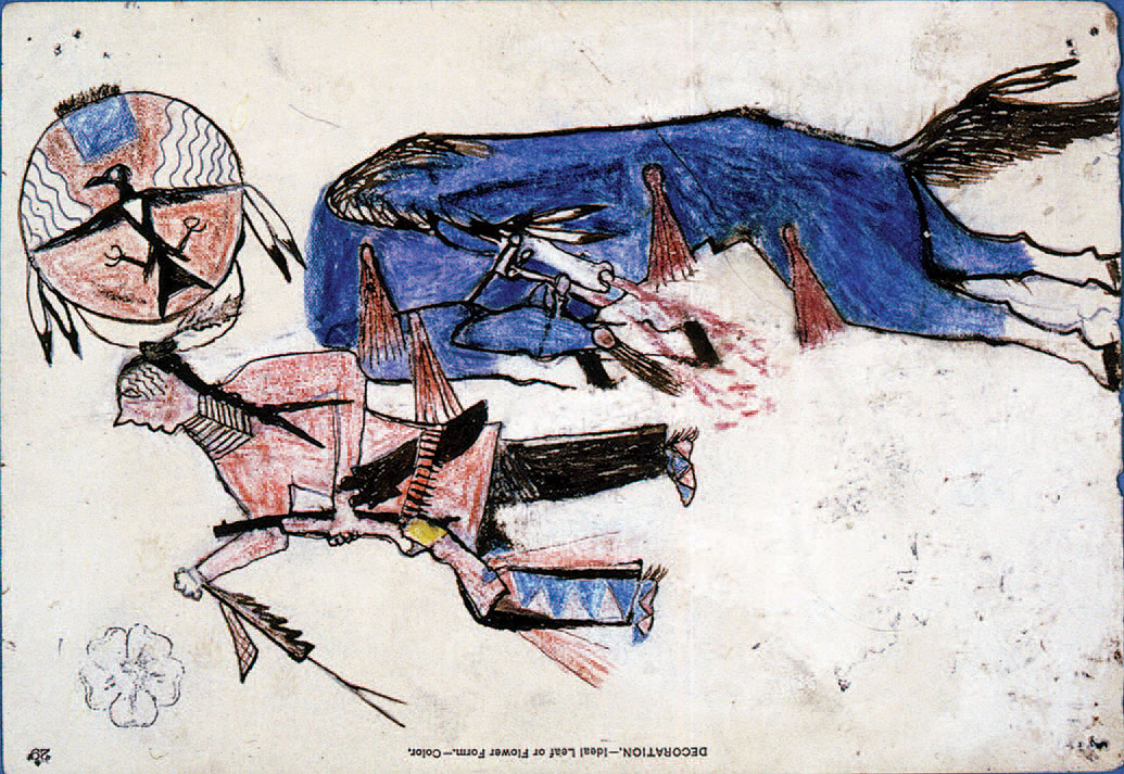 Death of Blue Roan Horse painting