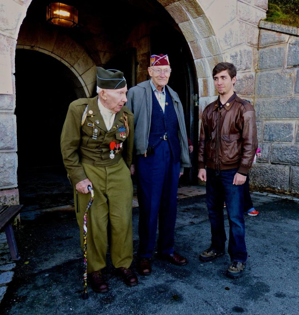 WWII veterans and D-Day tour guest