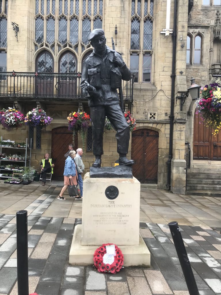 Korean War bugler statue