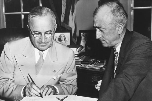 President Truman and Secretary of State Byrnes