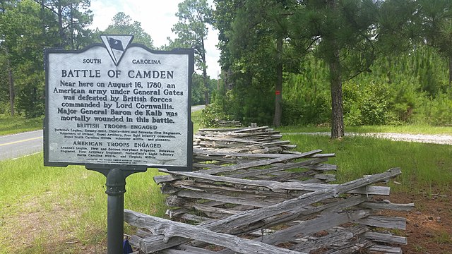 Camden Battlefield marker