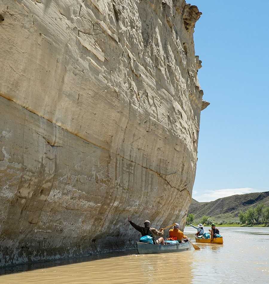 Canoeing by the White Cliffs, Missouri River