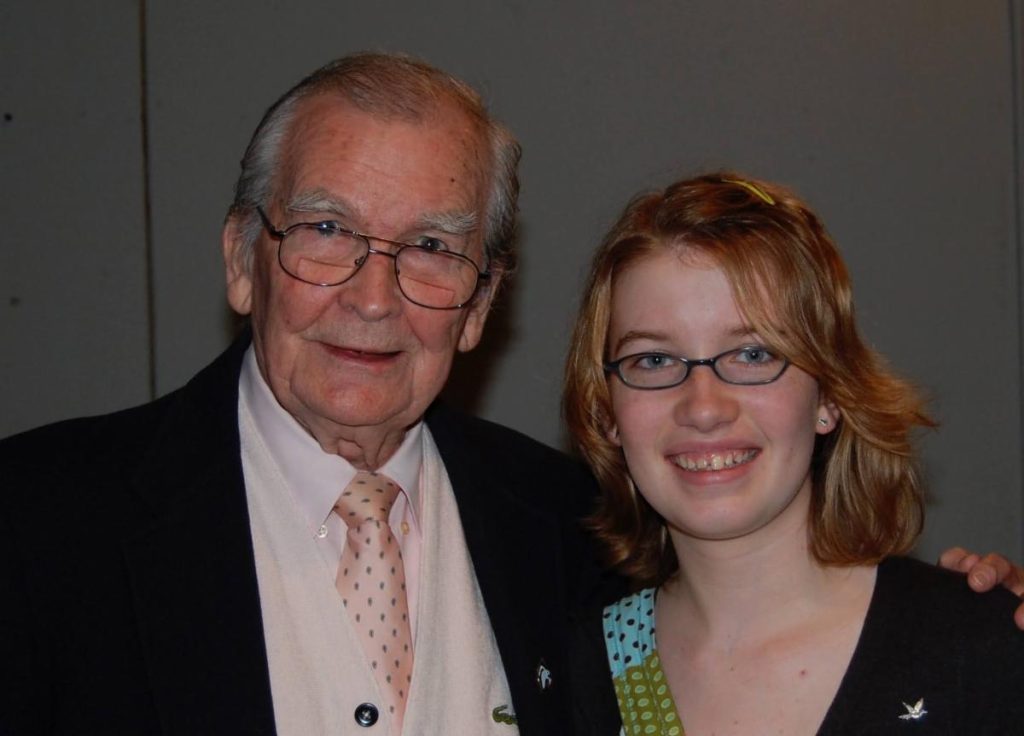 Madison Atterbury with veteran John Jarvie
