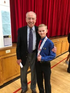 Caleb Sinnwell with Senator Grassley
