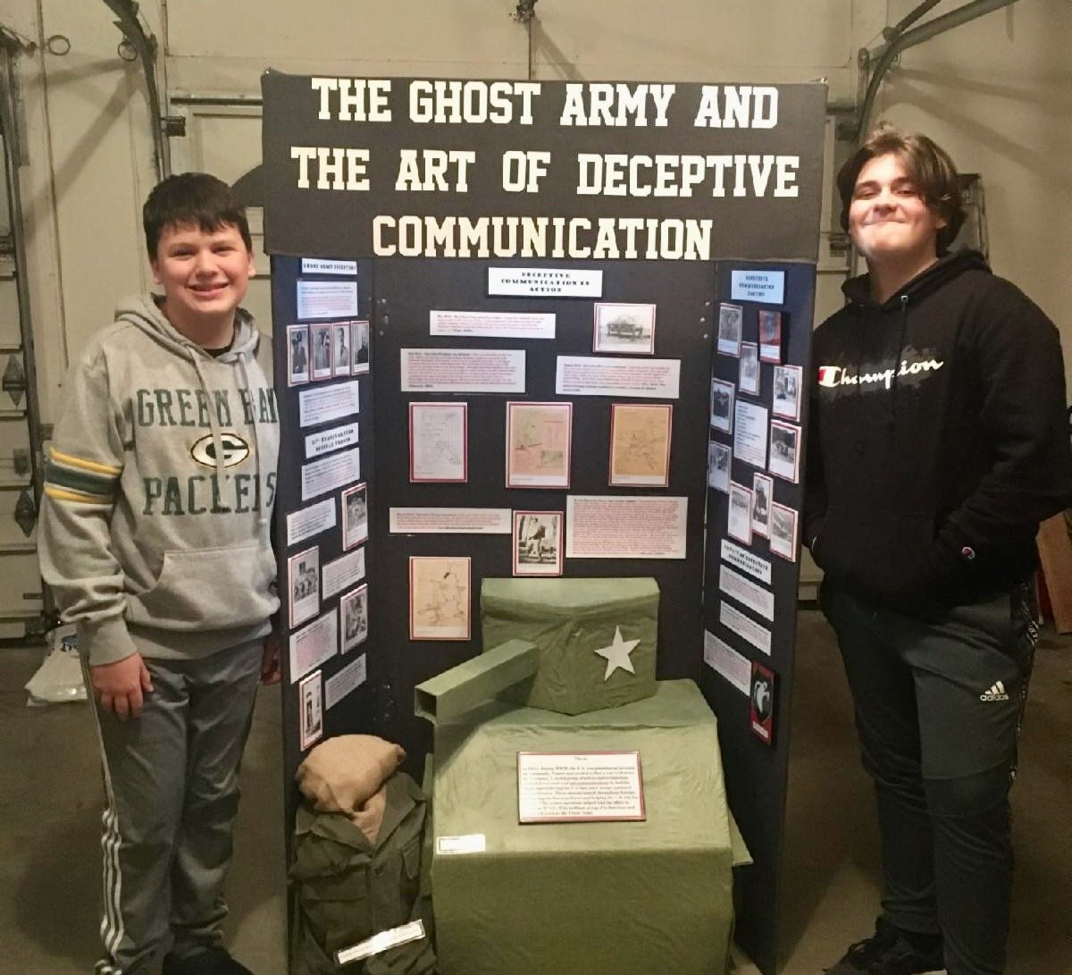 Pennsylvania students with Ghost Army display
