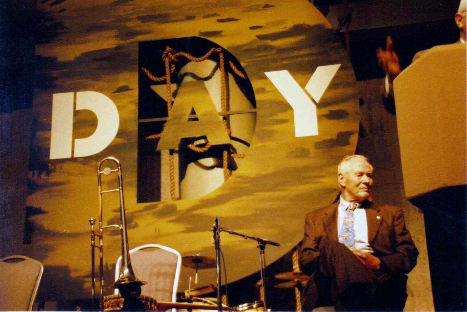Stephen Ambrose at opening of D-Day Museum